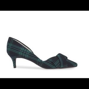 1901 green and blue plaid pump Size 7.5